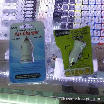 Mini USB Car Charger for Mobile Phone, 1,000mAh Output